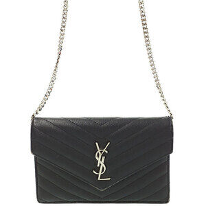 SAINT LAURENT PARIS Monogram Envelope Chain Wallet